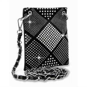 NEW SOPHIA COLLECTION women's rhinestone diamond pattern phone crossbody bag in